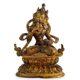 Antique Tibetan Buddhist Bronze Shiva Figurine