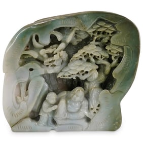 Antique Chinese Carved Jade Stone