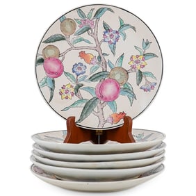 (6 Pc) Chinese Porcelain Luncheon Plates