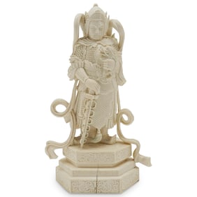 Antique Chinese Bone Warrior Statue