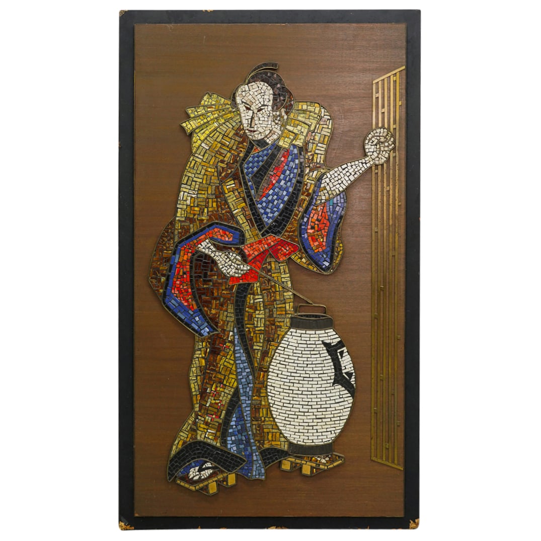 Mid Century Mosaic Mural Of Japanese Samurai (1 of 7)