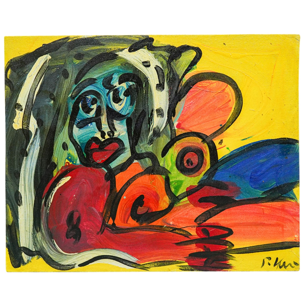 Peter Keil (German, B. 1942) Oil On Fabric: DESCRIPTION: Oil on fabric painting by Peter Keil (German, b. 1942) depicting a nude woman. Signed "P. Keil" at lower right. CIRCA: 20th century ORIGIN: German DIMENSIONS: H: 22.25" W: 28" CONDITION: