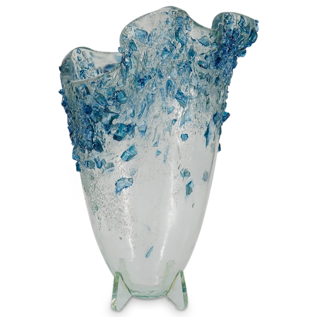 Post Modern Fused Art Glass Vase (1 of 6)