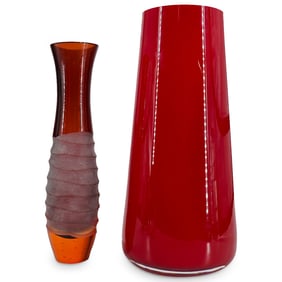 (2 Pc) Villeroy & Boch Glass vases