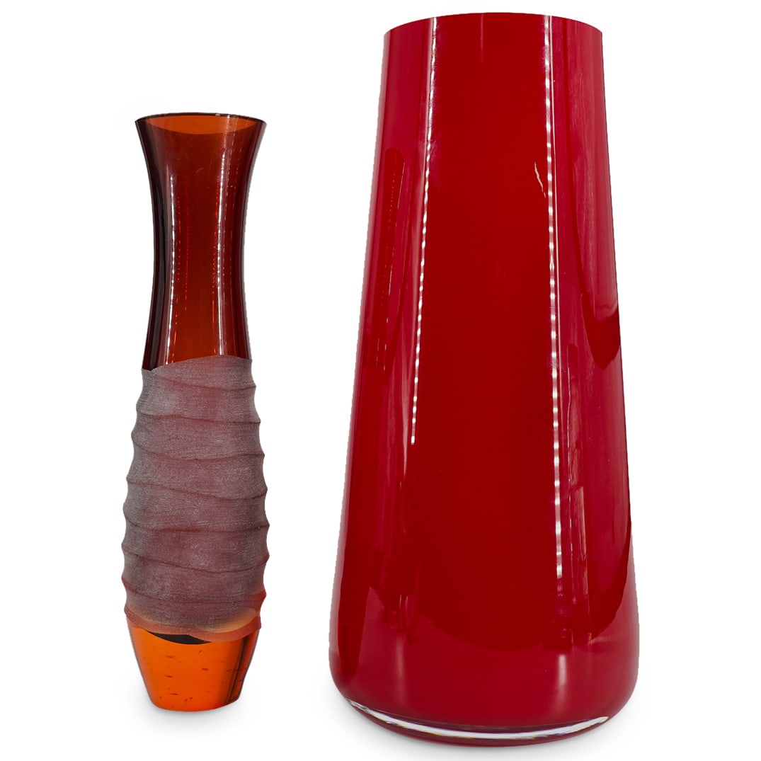 (2 Pc) Villeroy & Boch Glass vases (1 of 8)