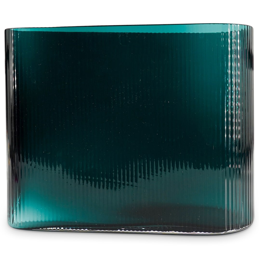 Designer Post Modern Teal Glass Vase (1 of 6)