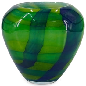 Murano Glass Green Vase