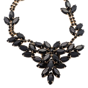 Vintage 1960s Jet Cocktail Necklace