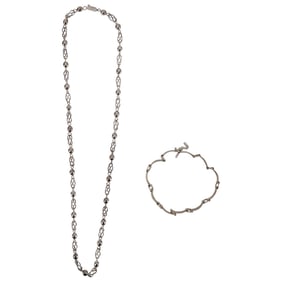 (2 Pc) Sterling Silver Necklaces