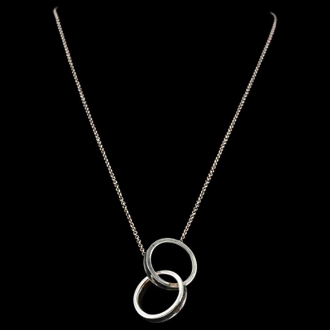 Tiffany & Co Sterling Silver Double Ring Necklace (1 of 6)