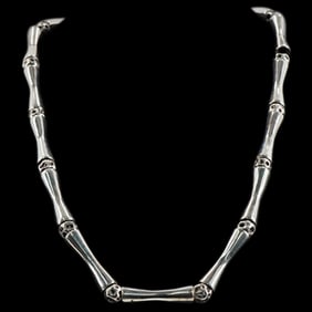 Vintage Erika Hult De Corral Modernist Sterling Silver Necklace