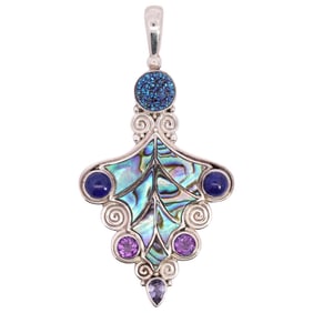 Sajen Sterling Silver and Gemstone Pendant