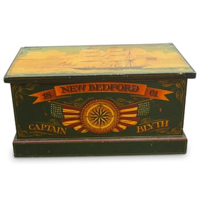 19th Century American Hand Painted Captain's Chest