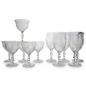 (11 Pc) Glass Stemware Set