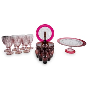 (22 Pc) Amethyst Glass Items