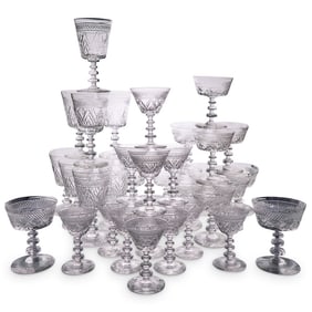 (33 Pc) Glass Stemware Set