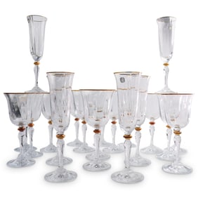 (21 Pc) Colony Turkish Gilt Rimmed Glasses