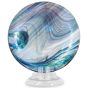 Signed Iridescent Art Glass Plate