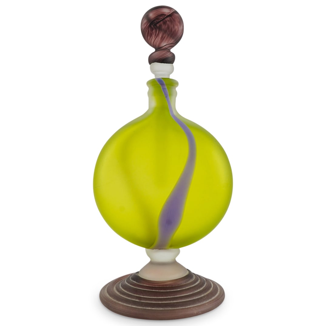 Signed Satin Art Glass Perfume Bottle (1 of 6)