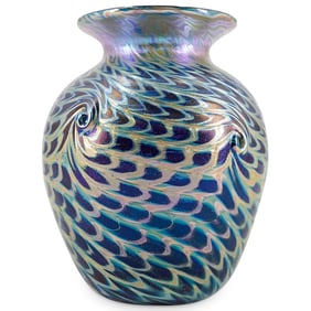 Iridescent Art Glass Vase