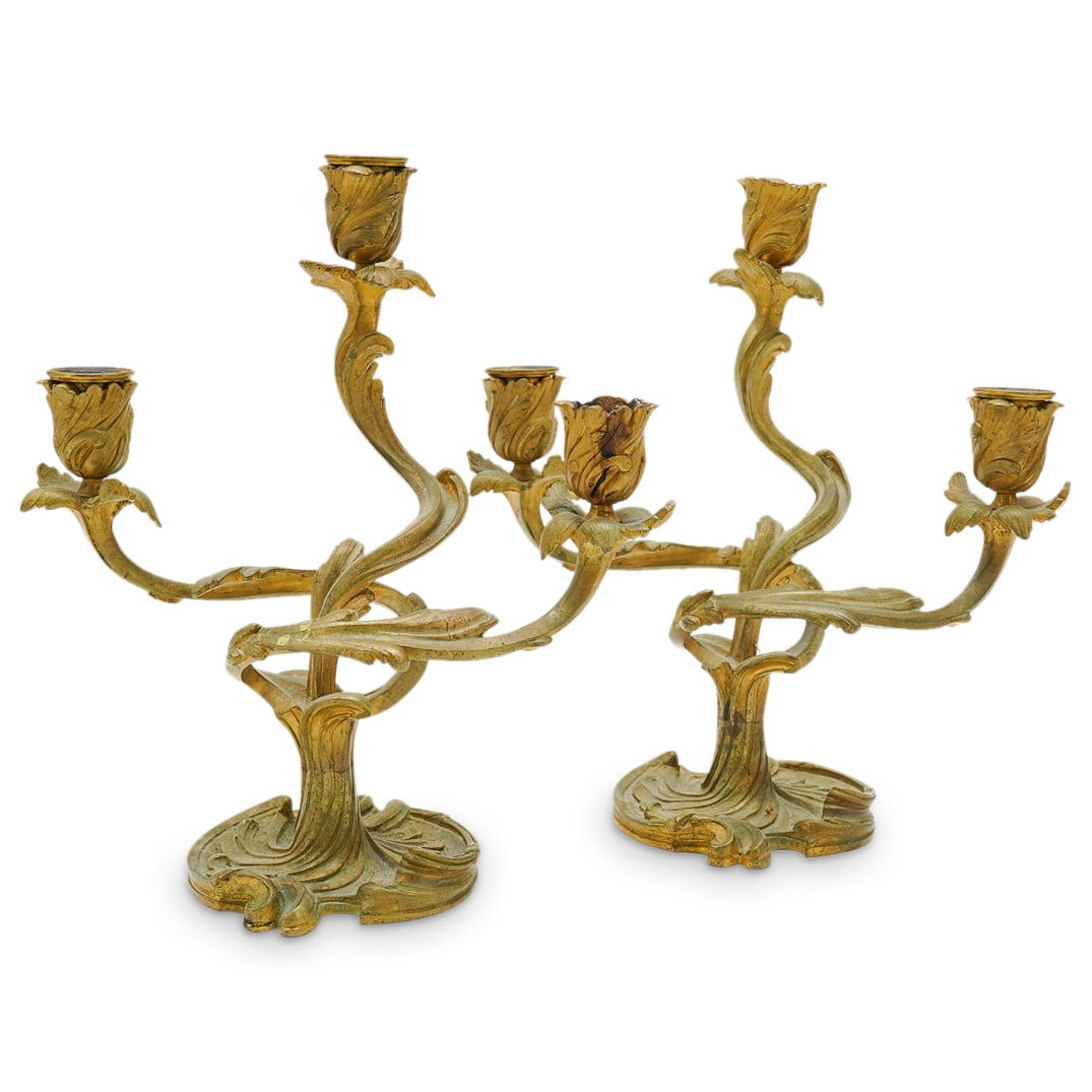 Pair Of Art Nouveau French Candelabra (1 of 9)
