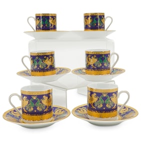 (12 Pc) Fine Italian-Design Demitasse Porcelain Set