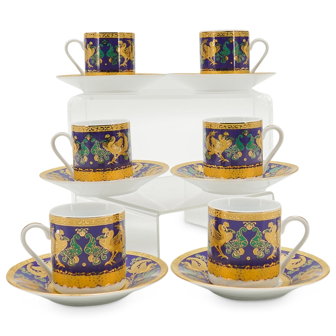 (12 Pc) Fine Italian-Design Demitasse Porcelain Set (1 of 13)