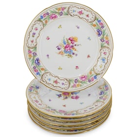 (6 Pc) German Bavarian Oscar Schaller & Co. Nachfolger Porcelain Plates Set