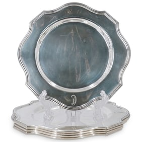 (5 Pc) Lawrence B. Smith Co. Silver Plated Dinner Plates
