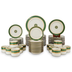 (68 Pc) Mikasa "Ventana Emerald" Porcelain Set
