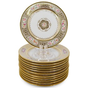 (12 Pc) William Guerin & Co. "Chateau De Trianon" Porcelain Plates
