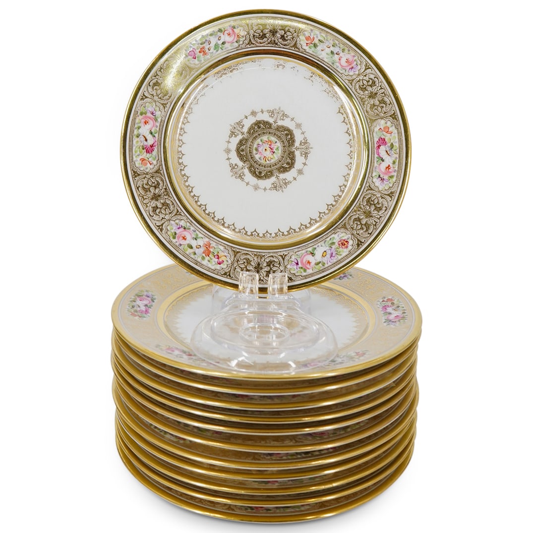 (12 Pc) William Guerin & Co. "Chateau De Trianon" Porcelain Plates (1 of 4)