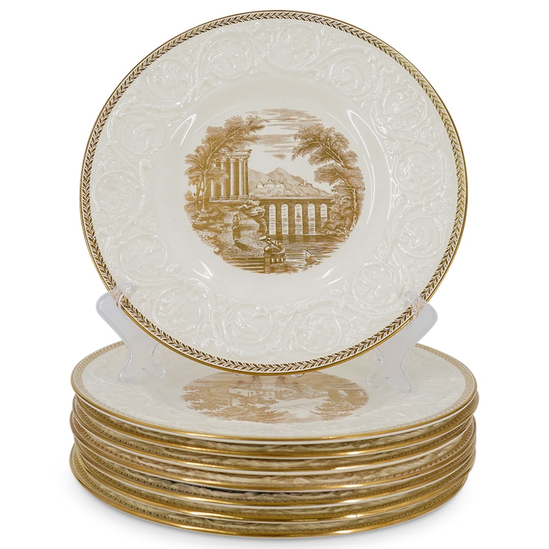(8 Pc) Wedgwood "Patrician" Porcelain Dinner Plates (1 of 6)