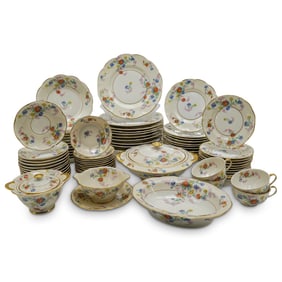 (77 Pc) Theodore Haviland Limoges Porcelain Dinnerware Set