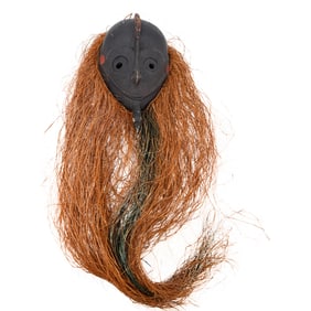 African Carved Ebonized Wood Mask