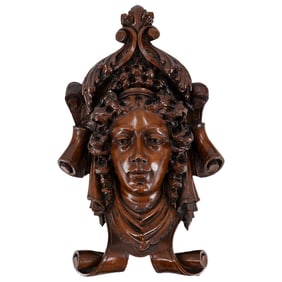 Figural Wooden Wall Ornament