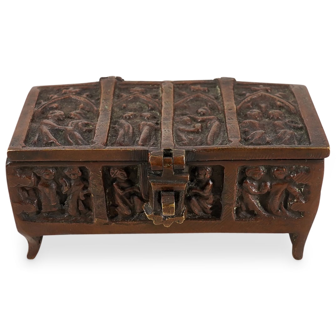 Gothic Style Brass Jewelry Casket (1 of 7)