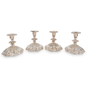 (4 Pc) Spelter Candlesticks