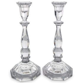 Pair Gorham Crystal "Ashbury" Candlesticks