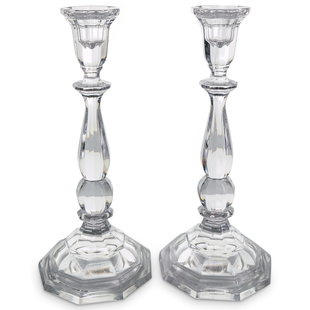 Pair Gorham Crystal "Ashbury" Candlesticks (1 of 6)