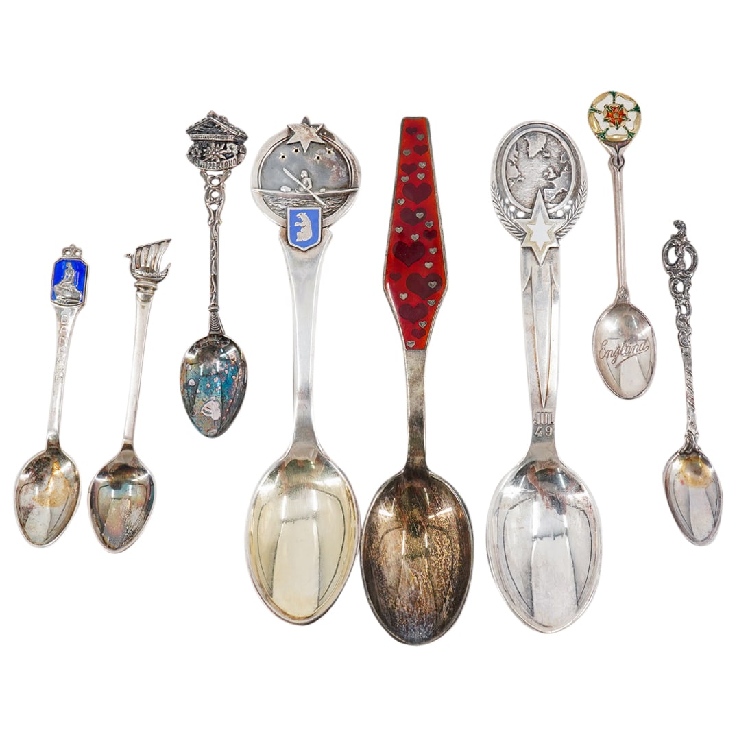 (8 Pc) Eight European Silver Spoons (1 of 20)