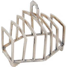 George V Art Deco Sterling Silver Toast Rack