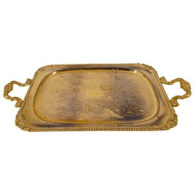 Antique Birmingham Silver on Copper Tray