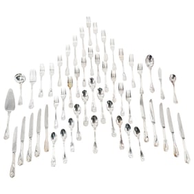 (66 Pc) Kirk Stieff Cloisonne Collection And The Main Course Flatware Sets In Box