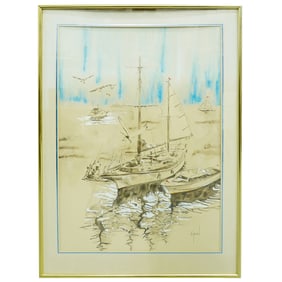 Raymond Warsager Mixed Media On Paper