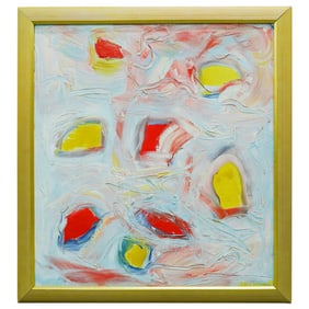 Signed J. Olsson Abstract Expressionist Oil On Canvas