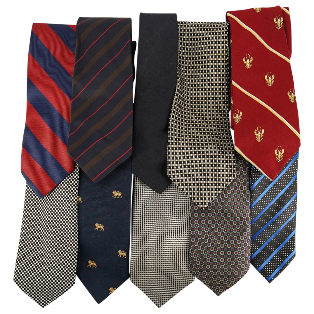 (10 Pc) Vintage Necktie Assorted Grouping Collection (1 of 12)