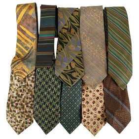 (10 Pc) Vintage Necktie Assorted Grouping