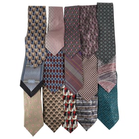 (15 Pc) Vintage Necktie Assorted Grouping