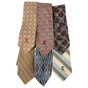 (6 Pc) Designer Countess Mara Necktie Grouping